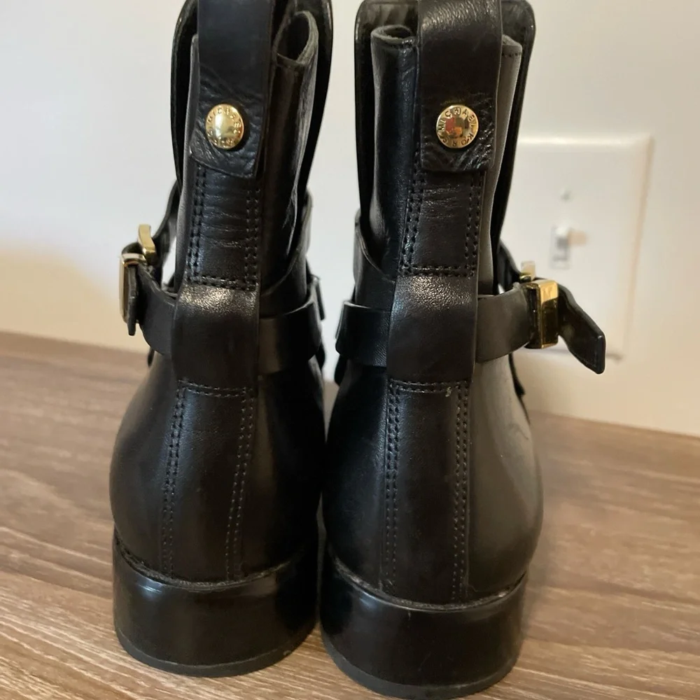 Michael Kors Arley Ankle Boots Black Size 8 Biker Inspired Western Modern Preppy - Picture 4 of 10